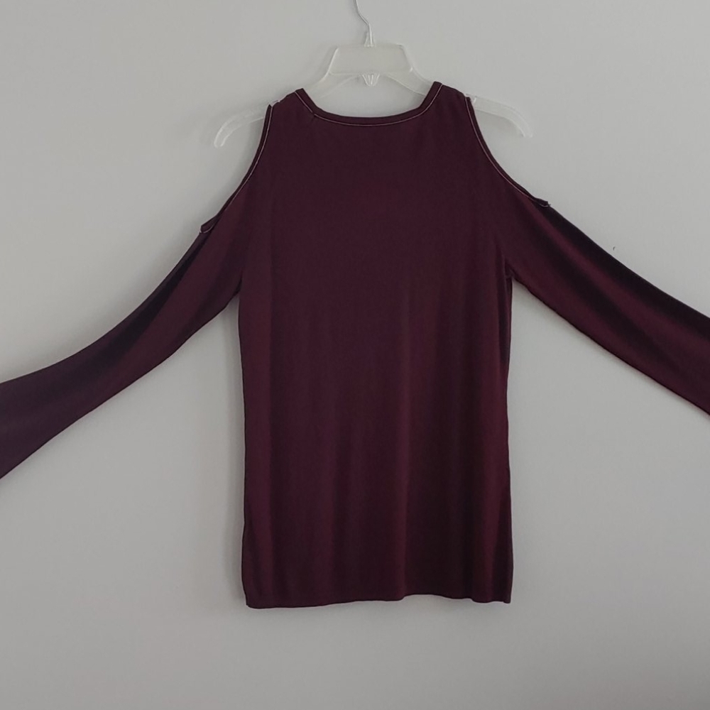 white House Black Market Women's Cold Shoulder Top